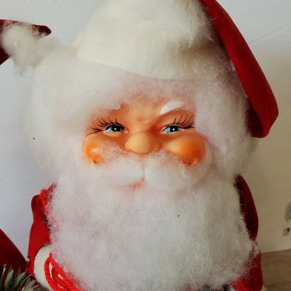 Vintage MCM‎ Kitschy Christmas Mr Mrs Santa Claus Dolls Handmade 13" Detailed - Picture 4 of 9